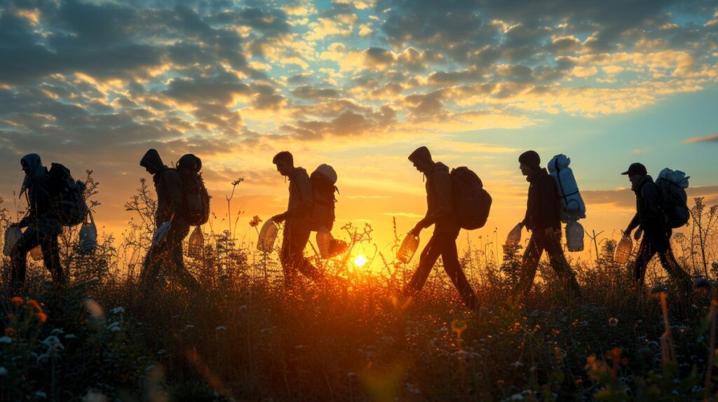 Local guide leading tourists through a scenic trail