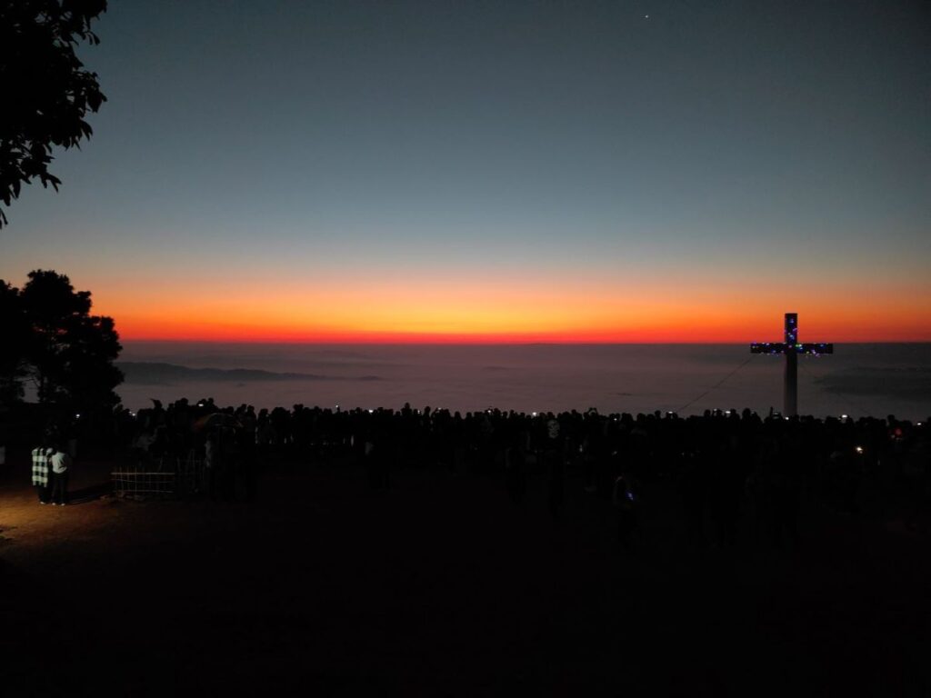 Mawthei in Meghalaya glowing under the first light of dawn.